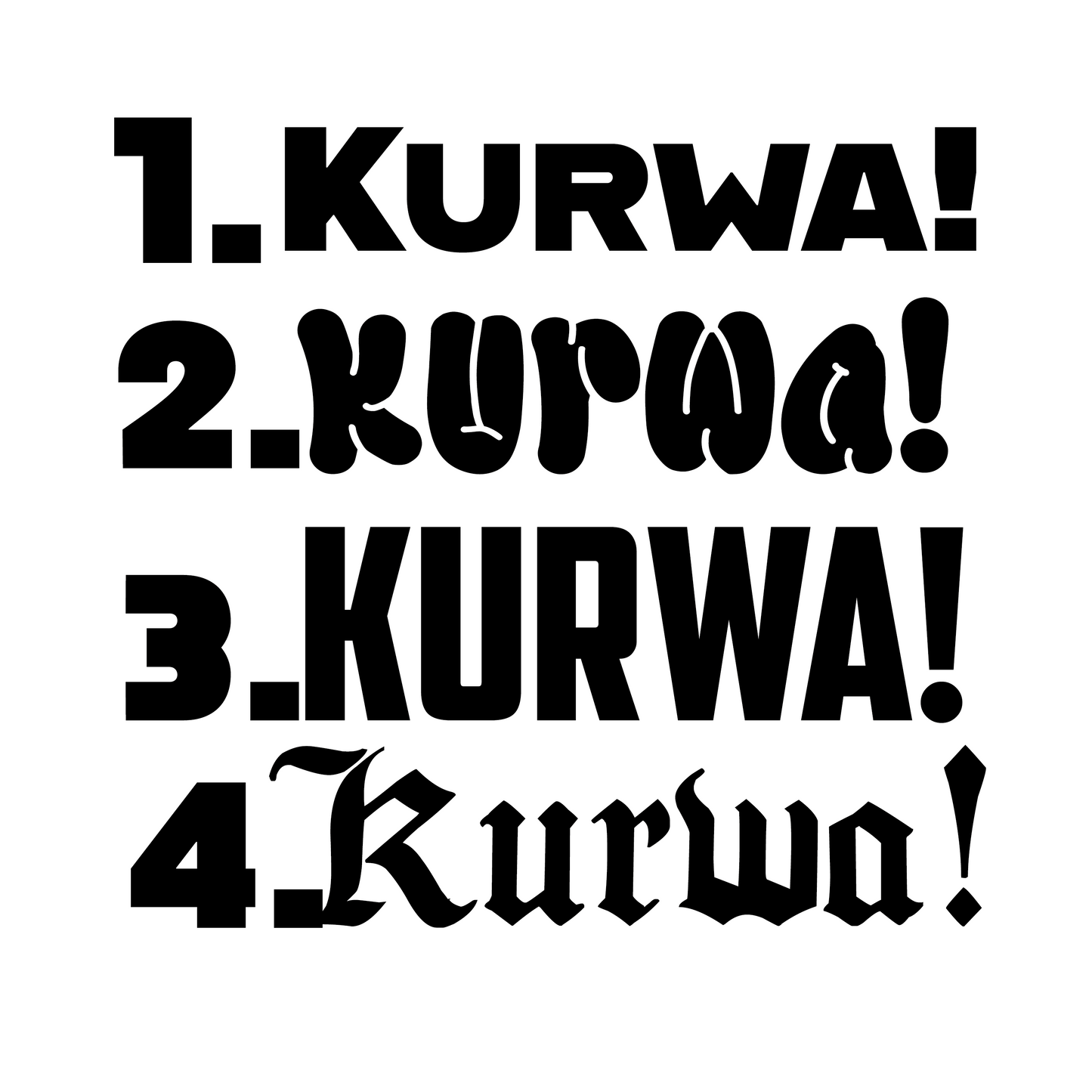 Kurwa Sticker