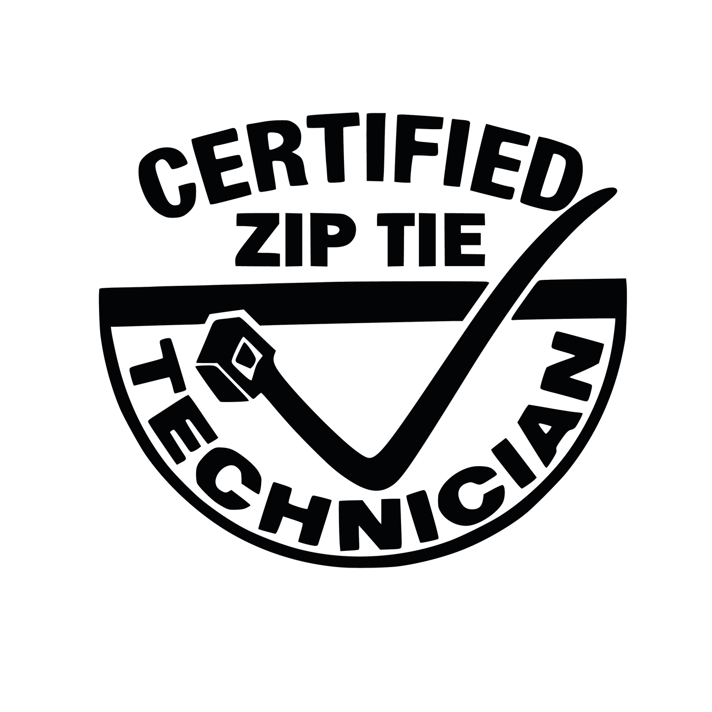 Zertifizierte Zip Tie Technicer Sticker