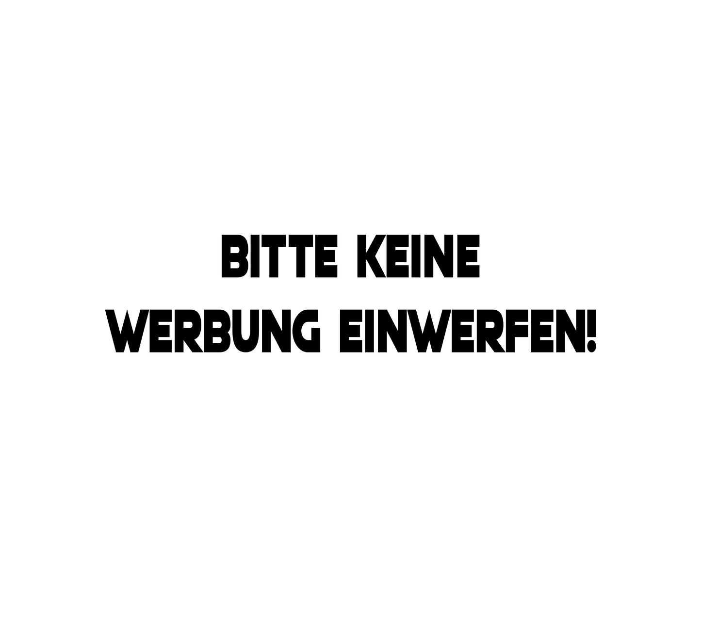 Bitte Keine WERBERUNG Sticker
