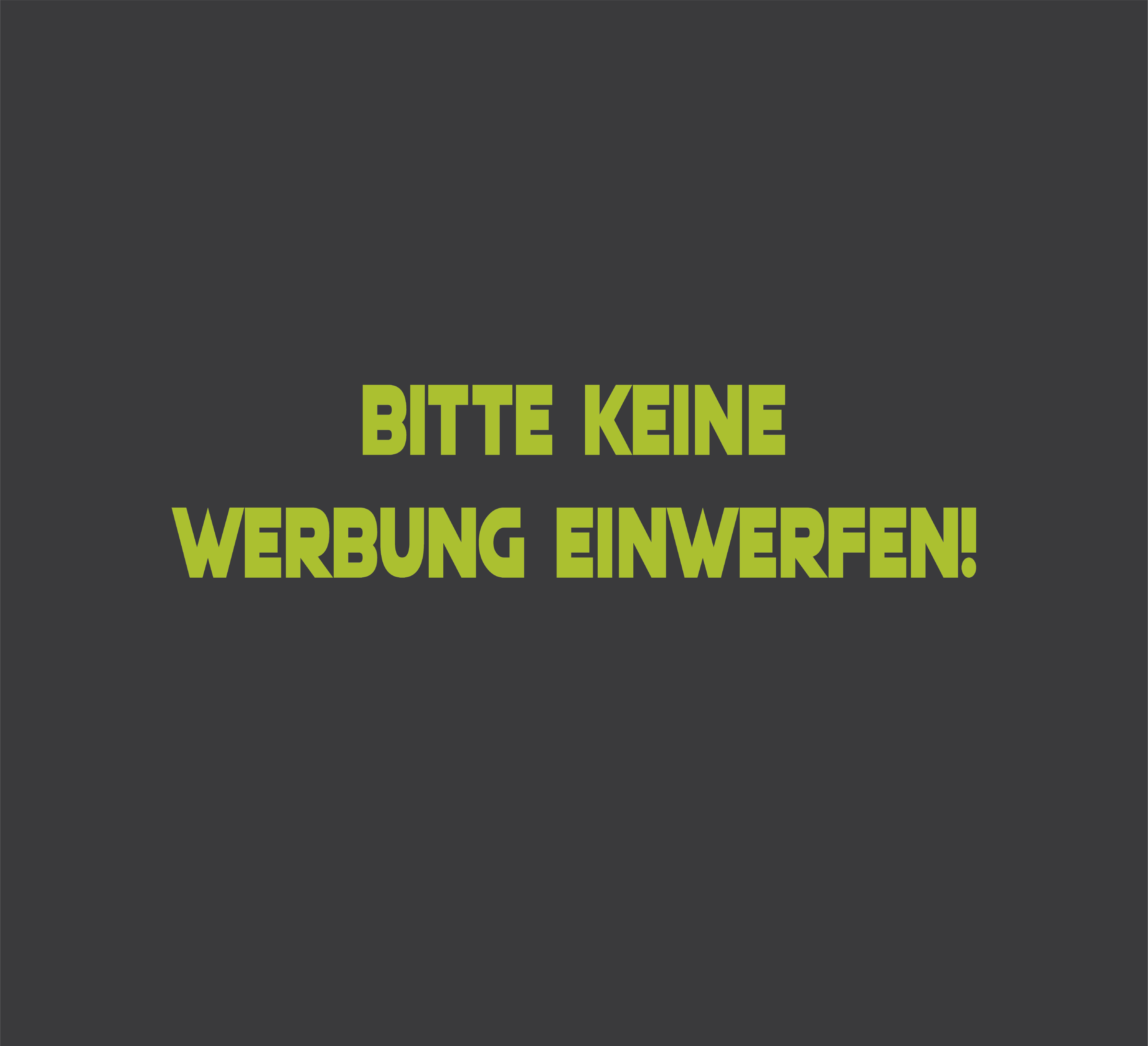 Bitte Keine WERBUNG – Plottsticker