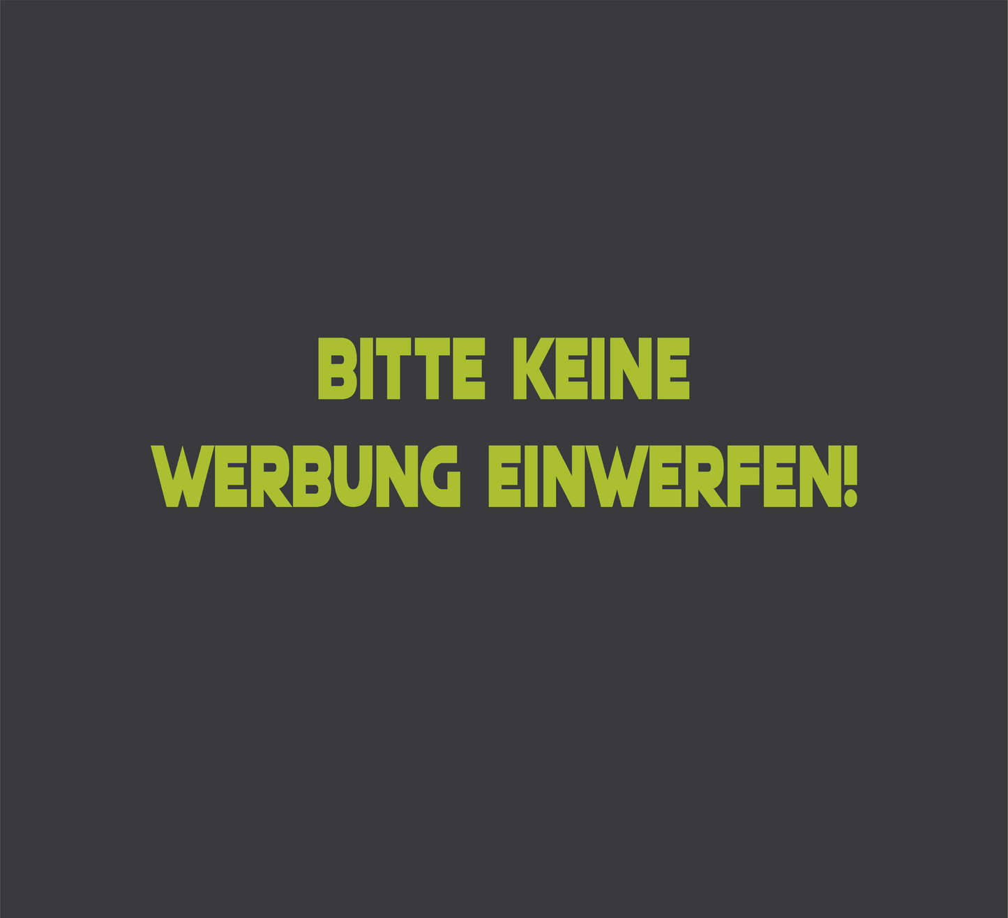 Bitte Keine WERBERUNG Sticker