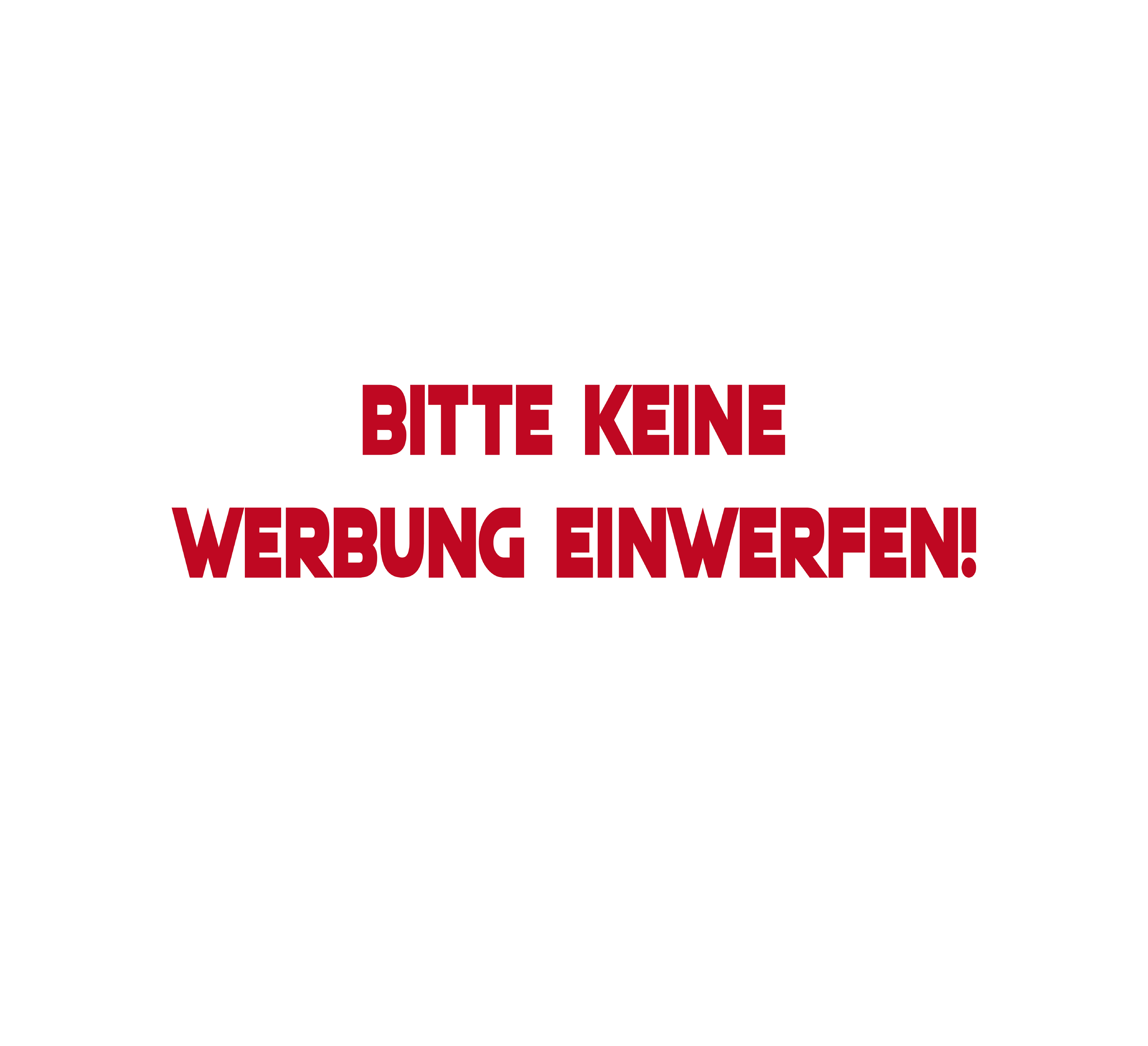 Bitte Keine WERBUNG – Plottsticker