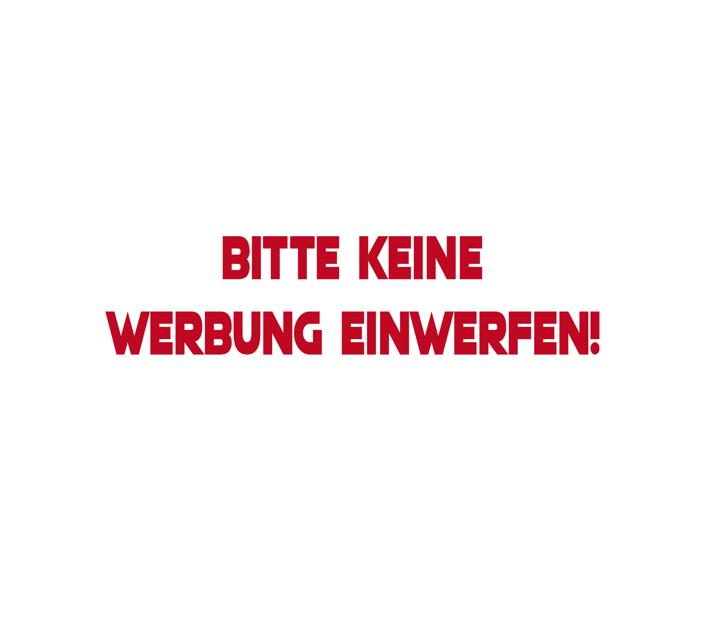 Bitte Keine WERBERUNG Sticker