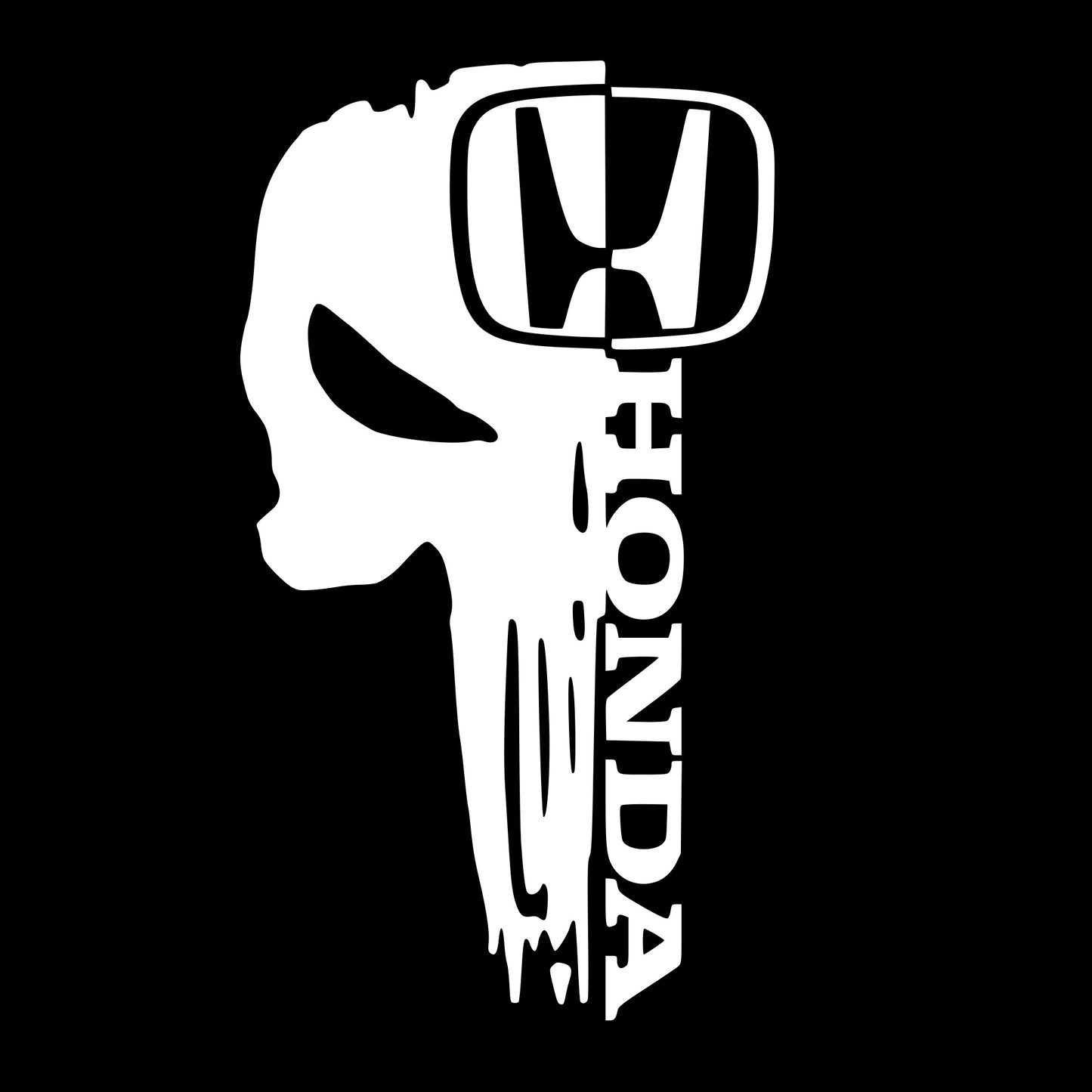 Honda x Punisher Sticker